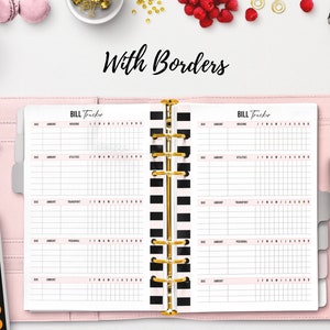 Printable Bill Tracker, Bill Payment Log, Household Expenses, Budget Template, Finance Planner Insert, Classic Happy Planner image 2