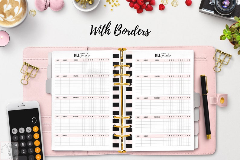 Printable Bill Tracker, Bill Payment Log, Household Expenses, Budget Template, Finance Planner Insert, Classic Happy Planner image 2