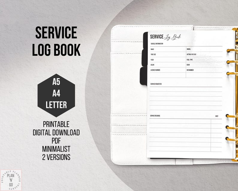 Car Maintenance Log, Maintenance Checklist Printable, Auto Repair