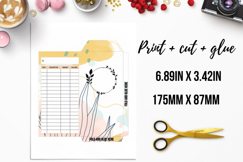 Cash Envelope Printable Expense Tracker Monthly Budget Dave Etsy Canada