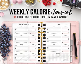 Fitness Journal : Fitness Journal And Food Planner Diary In One: 12 Month Diet A