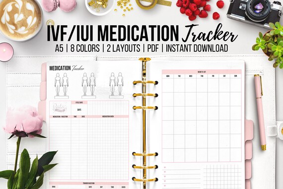 IVF Medication Tracker Printable IUI Medication Infertility | Etsy UK