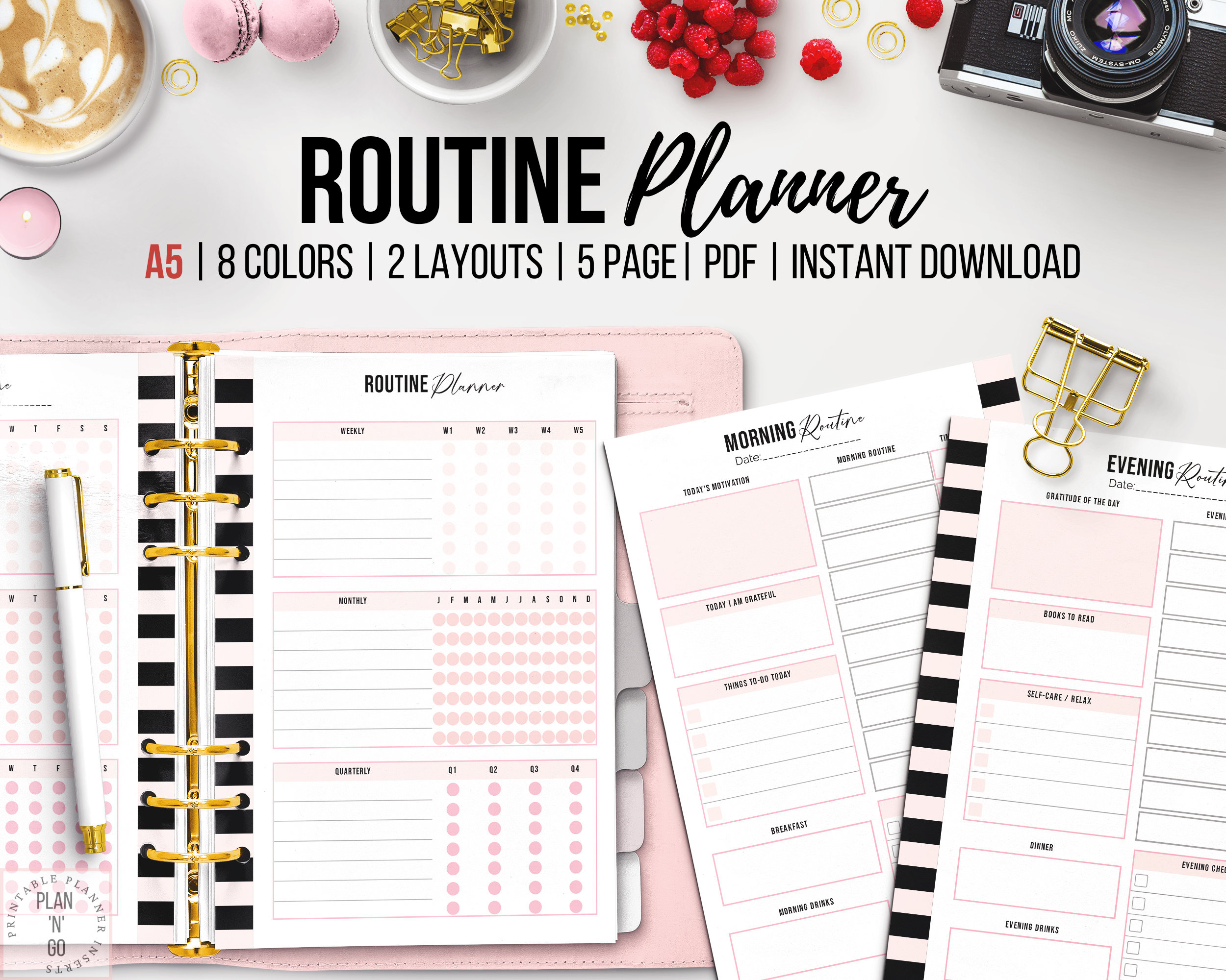 My Routine Planner Printable Routine Checklist, Routine Planner, Habit Tracker, Morning ...