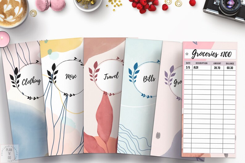 Cash Envelope Printable Expense Tracker Monthly Budget Dave Etsy Canada