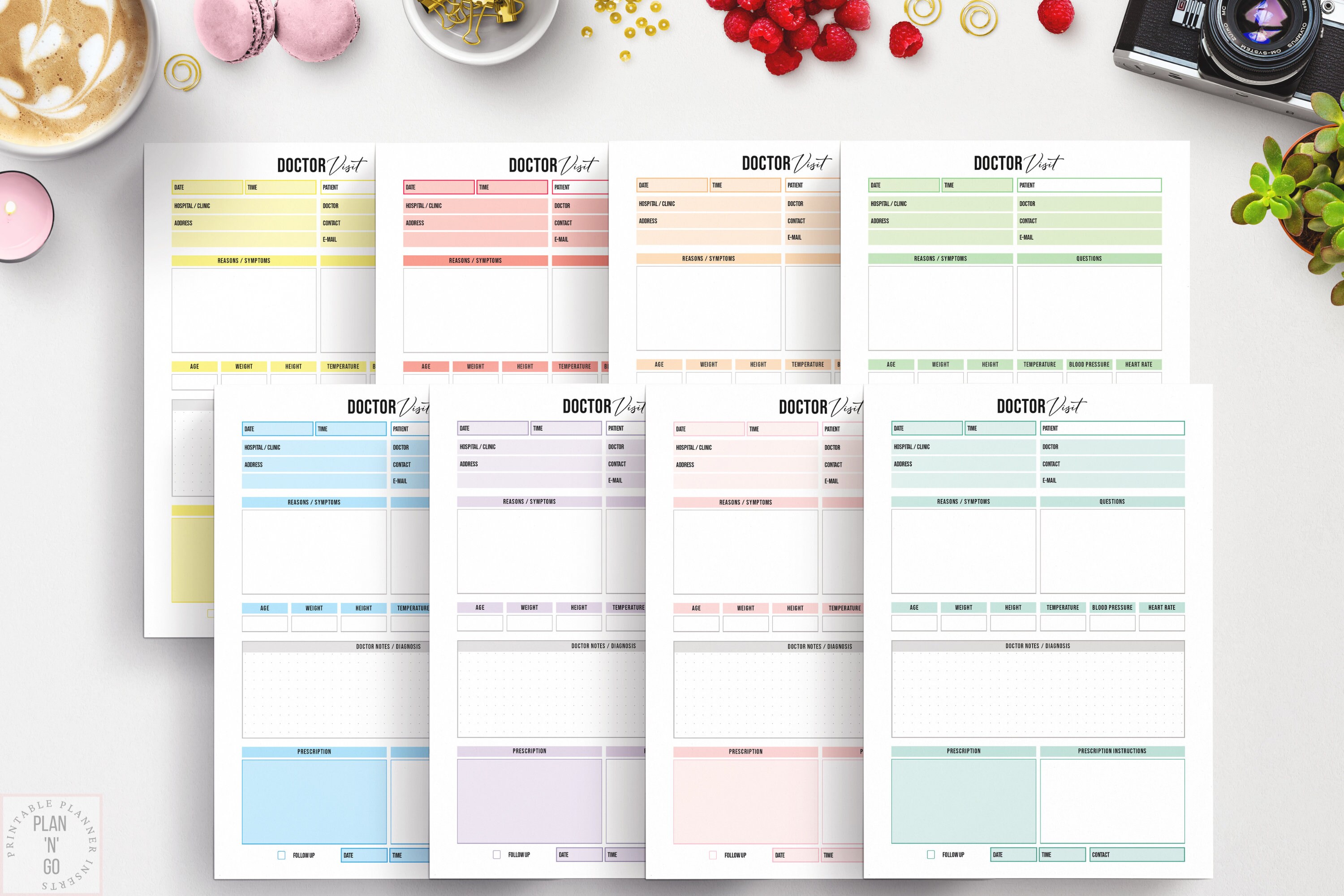 Printable Doctor Note , Medical Appointment Planner, Doctor Visit ...