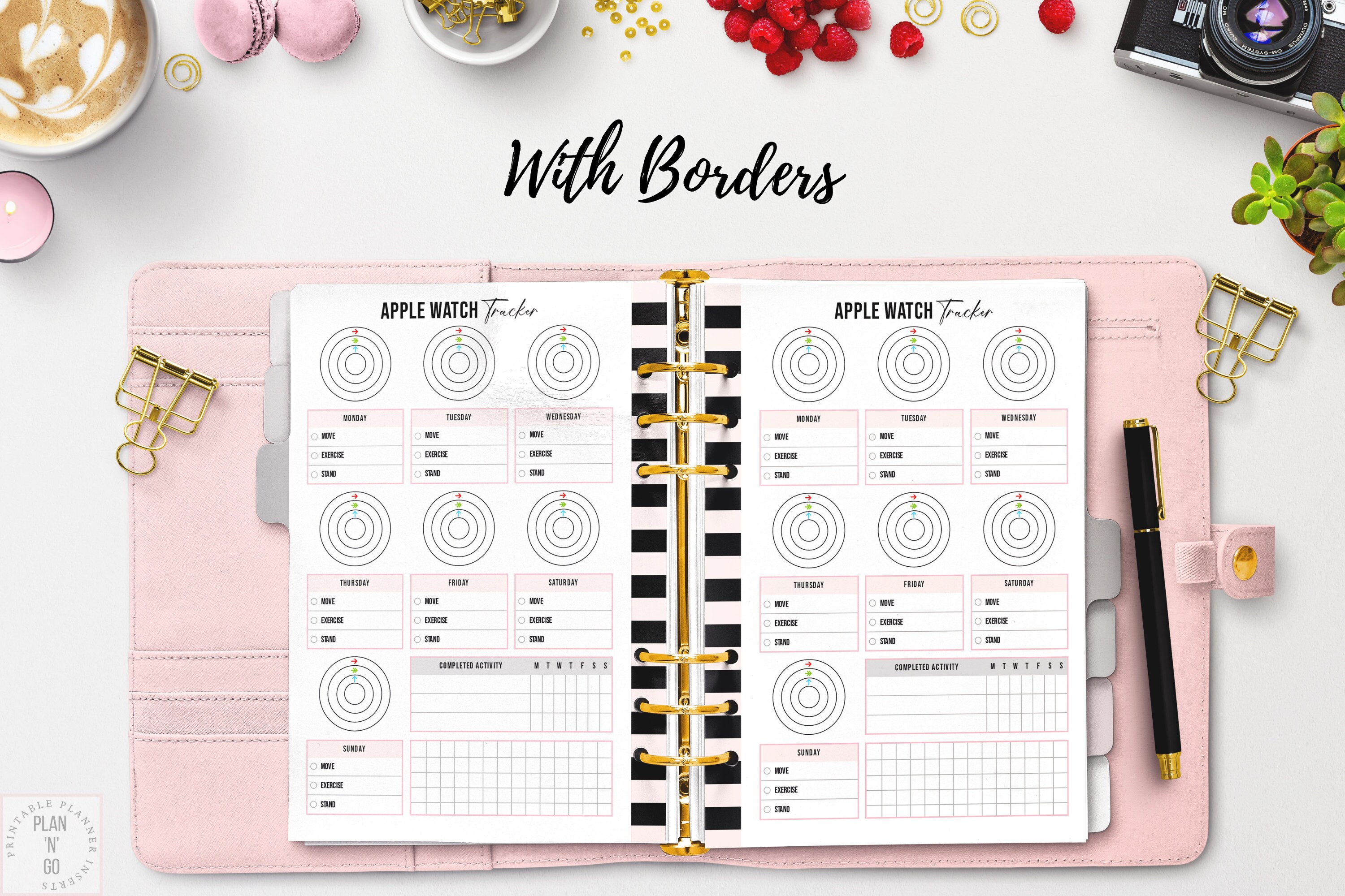 Printable Apple Watch Tracker, Fitness Journal, Workout Tracker ...