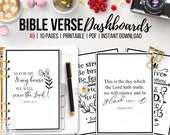 Christian Dashboard, Printable Bible Verse Dashboard, Faith Planner, Prayer Journal, Christian Planner, Set of 10, Bible Scripture, A5