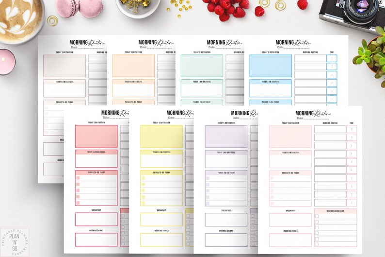 Handheld Routine Checklist Printable Routine Checklist Routine Planner Habit Tracker - Etsy