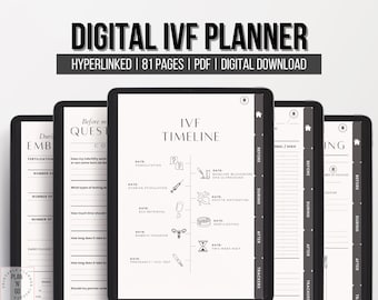 IVF-planner, digitale tracker voor vruchtbaarheidsbehandelingen, medicatie-organizer, probeert zwanger te worden, gelinkt IVF-dagboek, cyclustracker