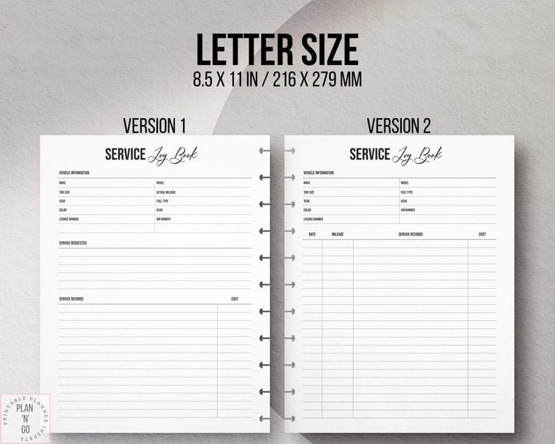 Car Maintenance Log, Maintenance Checklist Printable, Auto Repair