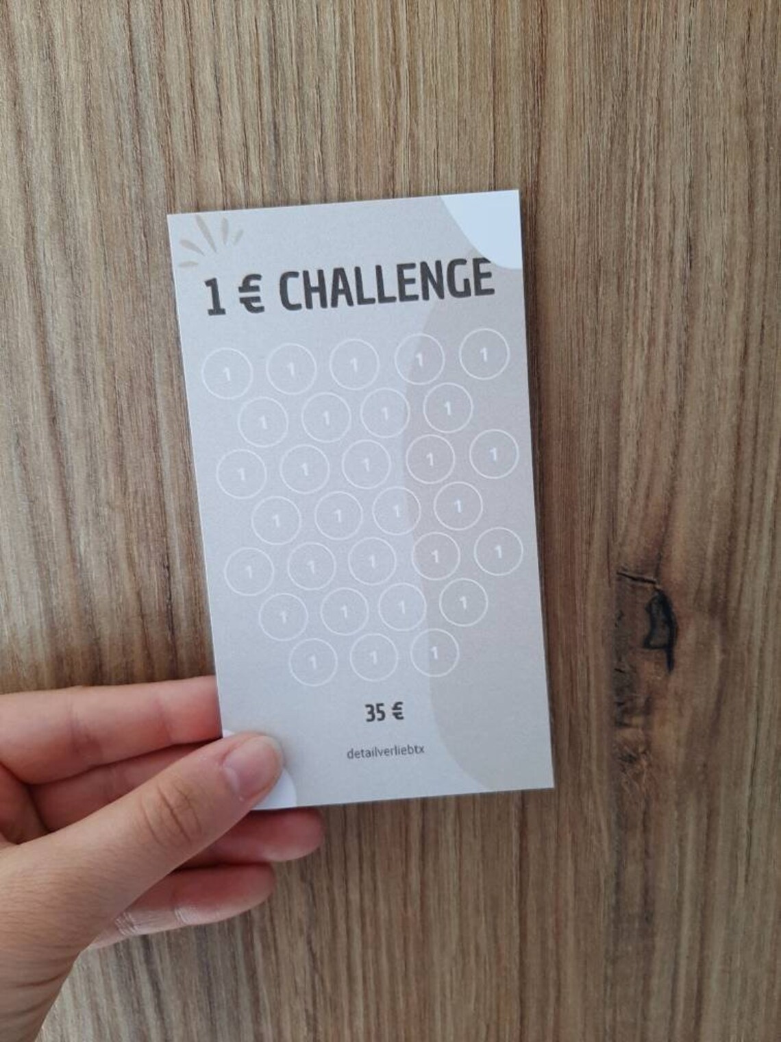 1 Euro Challenge / Savings Challenge for the Budget Binder / Etsy
