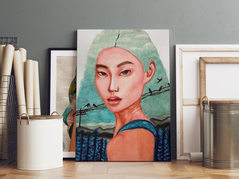 Abstract Female Print Feminine Wall Art Printable Wall Art Woman