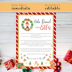 Carta de Elfo Editable Español, First Time Elf Arrival Letter, Elf Santa Claus Printable, Elfo travieso Imprimibles, Elf I'm Back Template