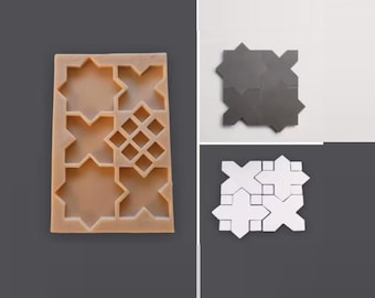 Cement Tile Cross & Star Mold. DIY Concrete mold, Cement Tile Mold. Custom Molds Available!