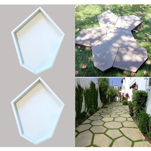 Polygon Concrete Paver Mold, 2 pack DIY Concrete Mold, Concrete Paver Mold, Custom Molds. Custom Molds Available!