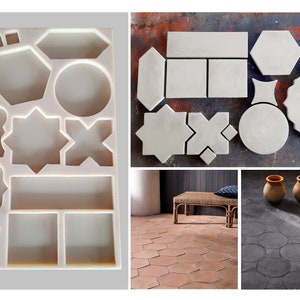 Cement Tile Sampler Mold. DIY Concrete mold, Cement Tile Mold.