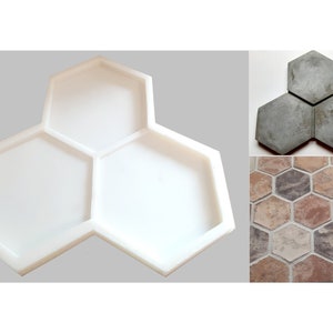 Tri-Hex, Hexagon, Cement Tile Mold. Concrete mold, Cement Tile Mold.