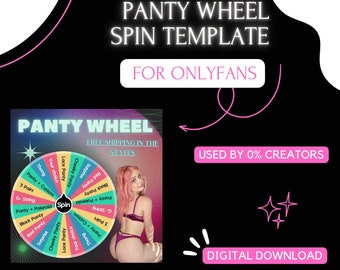 Panty Wheel Spin Template for Onlyfans Tip Campaigns for Onlyfans Ideas for Tips on Fansites Camgirl Wheel Spin Premade Wheels for fansly