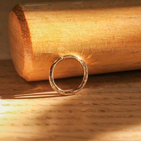 14ct Gold-Filled Septum Ring, Gold Filled Septum Ring, Gold Hammered Septum Ring, Hammered Gold  Filled Nose Ring, Septum Ring, Septum Hoop