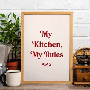 Home Decor Wall Art Typography Kitchen Print, Inspirational Art Kitchen Decor, Kitchen Art Print Wall Decor, Kitchen Sign Farmhouse Wall Art