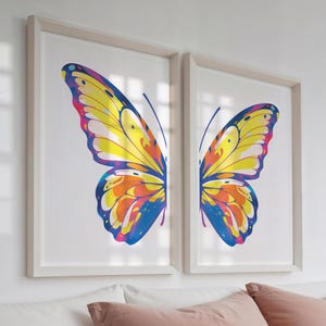 Butterfly Wing Wall Art Print: Preppy Teen Room Decor (Digital Download)