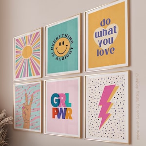 Sommer-Dekor Niedliche Poster Set, Teenager-Mädchen-Raum-Dekor, Trendiges Zitat Poster Kinderzimmer Dekor, Wohnheim Zimmer druckt Wandkunst, rosa Schlafzimmer-Wand-Dekor