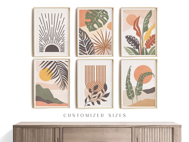 Boho decor living room wall art digital download prints of high quality in different ratios (custom sizes or colors on request).