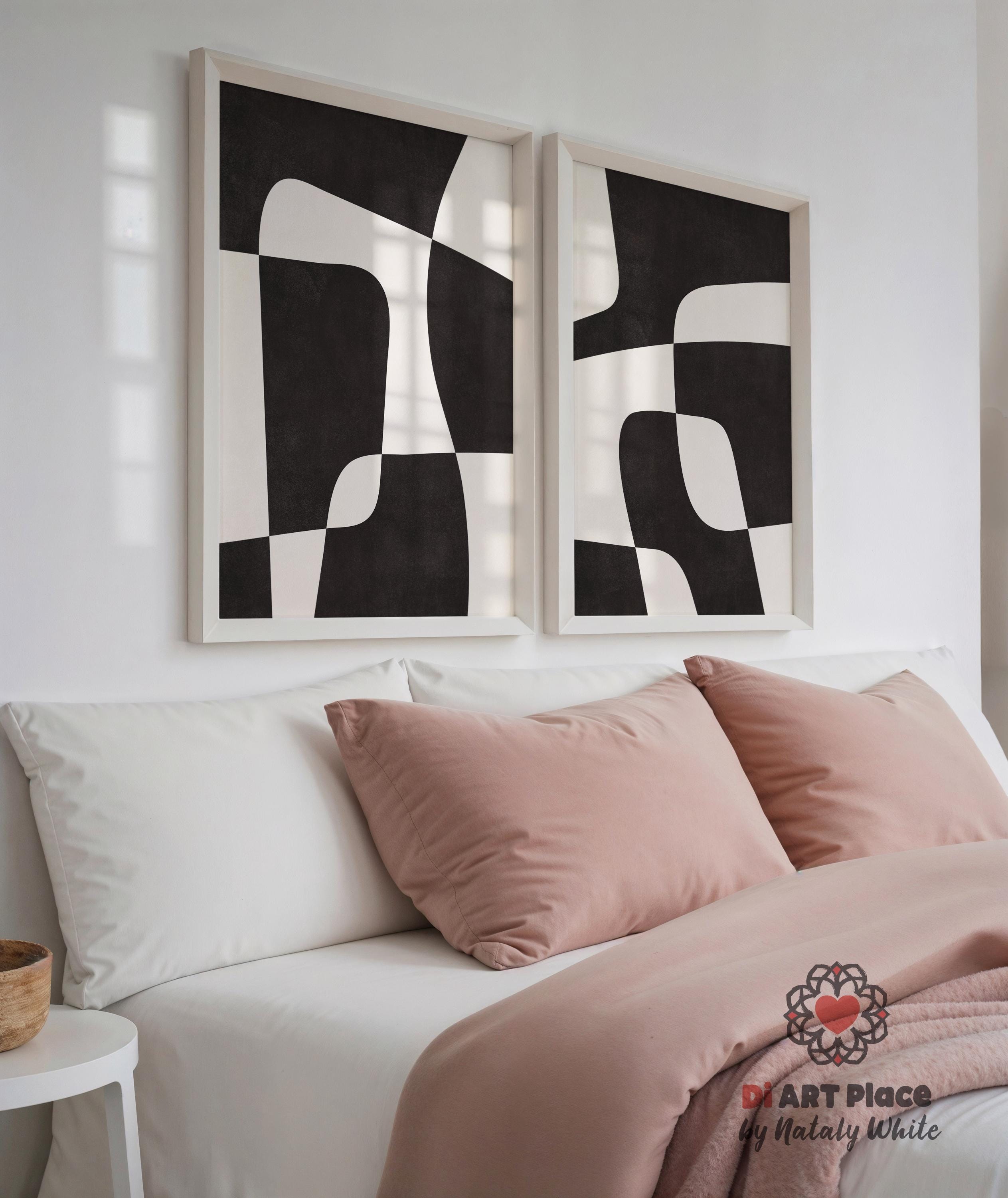 Printable Wall Art Abstract Black and White Art Prints, Abstract ...