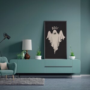 Halloween Wall Decor Printable, Black and White Halloween Decor ...