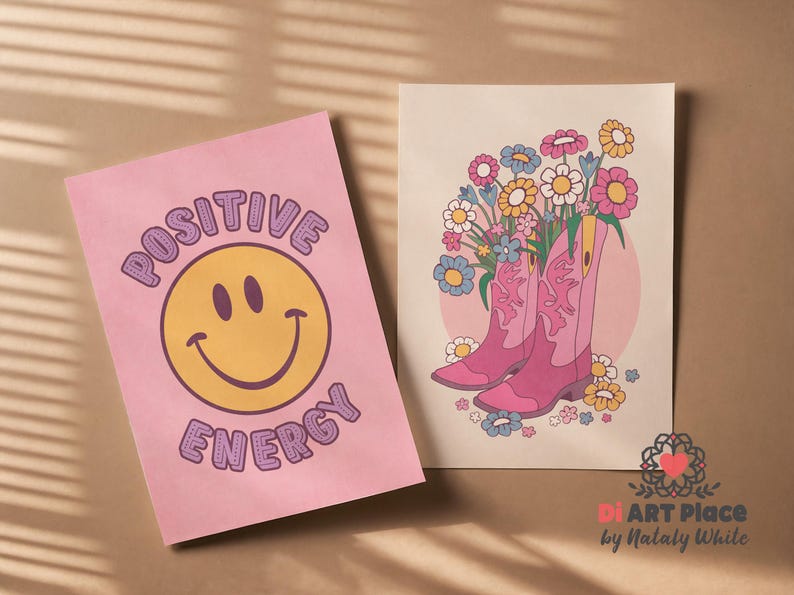 Pink preppy poster set is modern  printable wall decor for the bedroom, dorm room, teen room, bathroom etc.