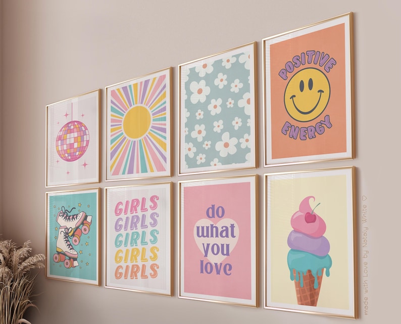 Digital art prints are a quick and easy way to decorate your interior and re-use your frames. Just download and print at any print shop or online print service.