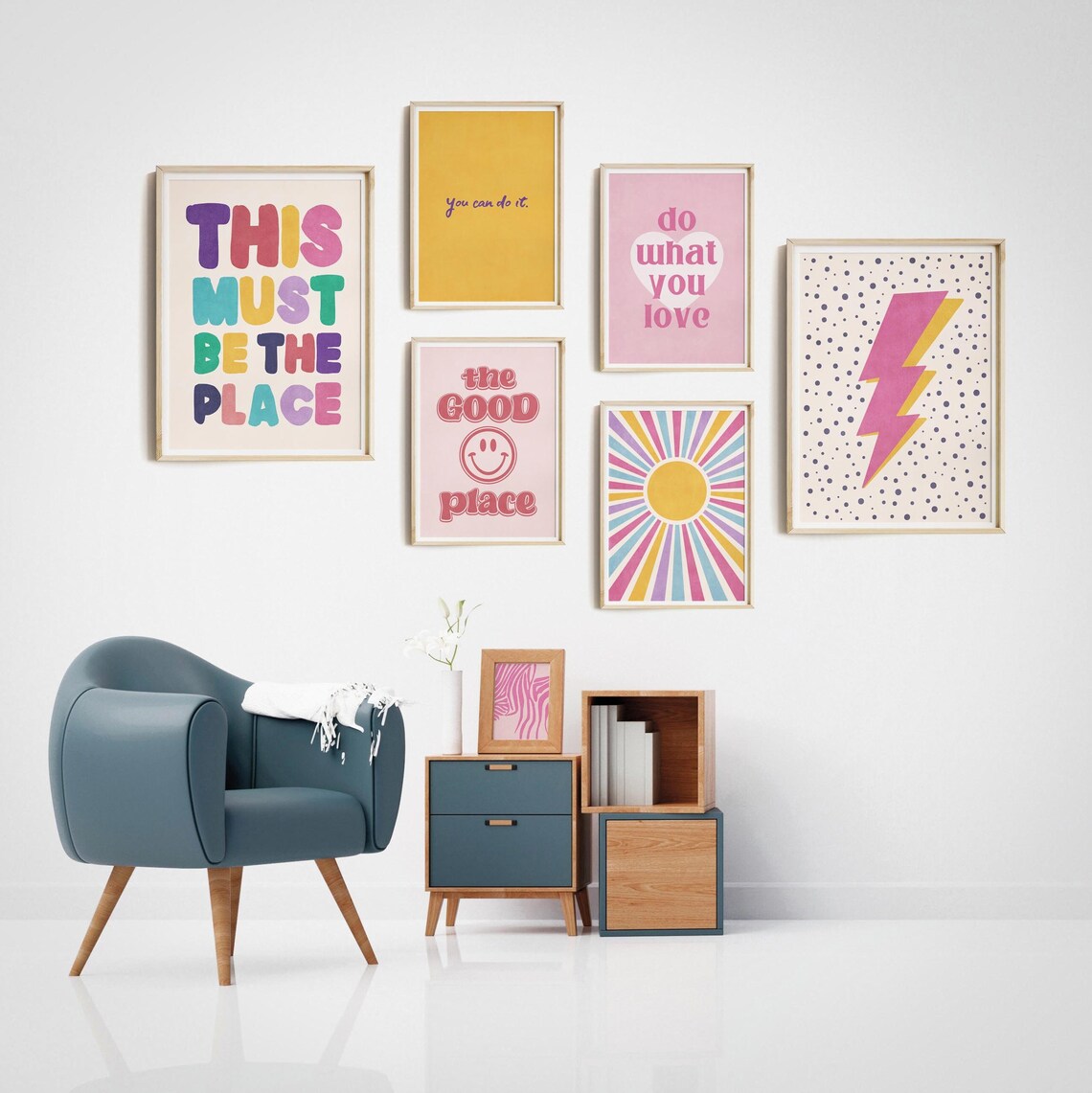 Wall Art for Bedroom Printables Preppy Aesthetic College Dorm Etsy