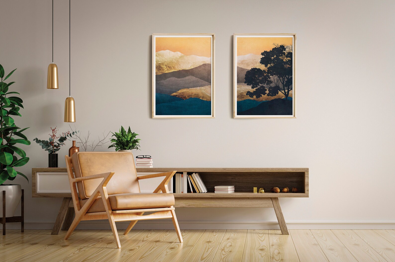 Blue Wall Art Prints Blue Gold Wall Art Prints Set Navy Blue Etsy