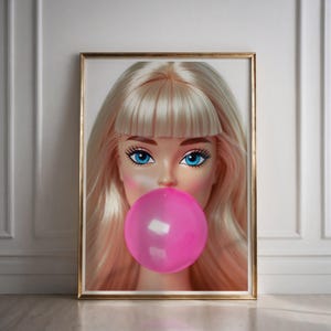 Add a stylish pop to your space with this Pink Preppy Wall Art Set of 2 digital prints.