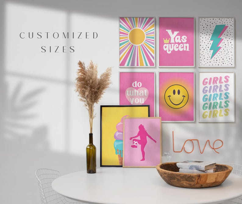 Colorful tones will go perfectly with most modern interiors and also the print can be a vibrant accent in an interior with midtones.