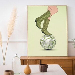 Disco party print is modern printable wall decor for the bedroom, teen room, dorm room, bathroom etc.