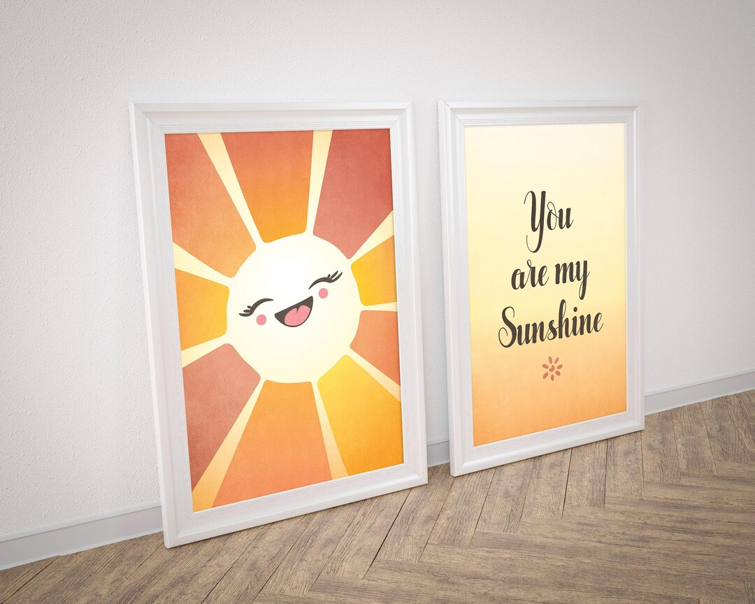 You Are My Sunshine Nursery Print Set: Boho Sun Decor (digital Download ...