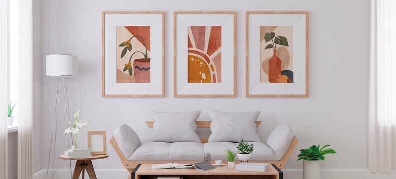 Vertical digital art prints set of 3 in 3x5 ratio with a maximum print size of 61x101 cm.
