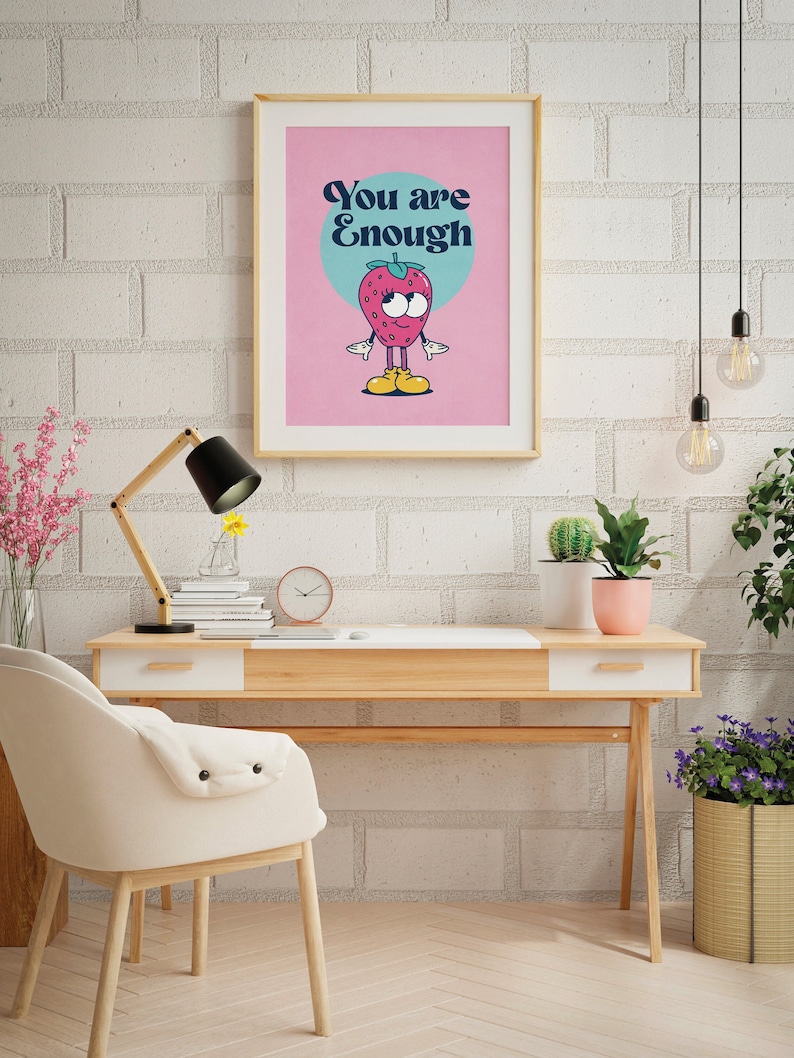Preppy pink and blue tones will go perfectly with most modern interiors.