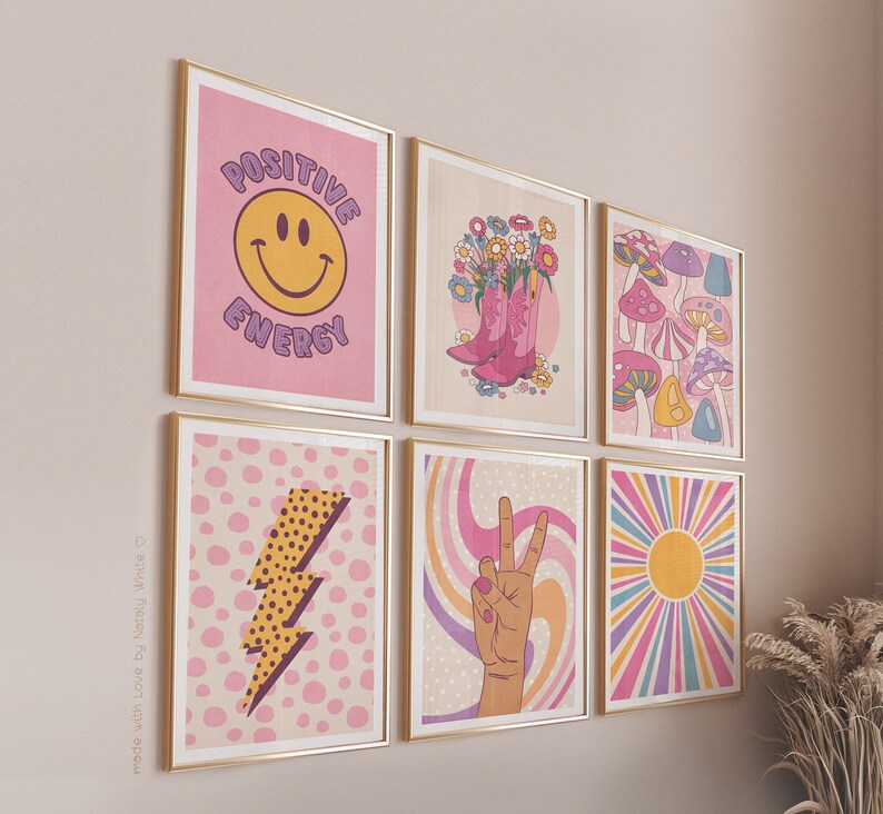 Colored tones go well with colorful modern interiors and also the print can be a vibrant accent in an interior with midtones.