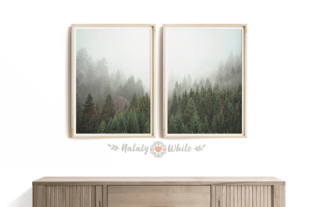 Nature Photography Set of 2 Prints Download, Green Wall Art Printable ...