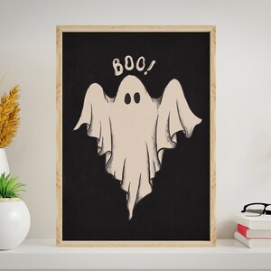 Halloween Wall Decor Printable, Black and White Halloween Decor ...