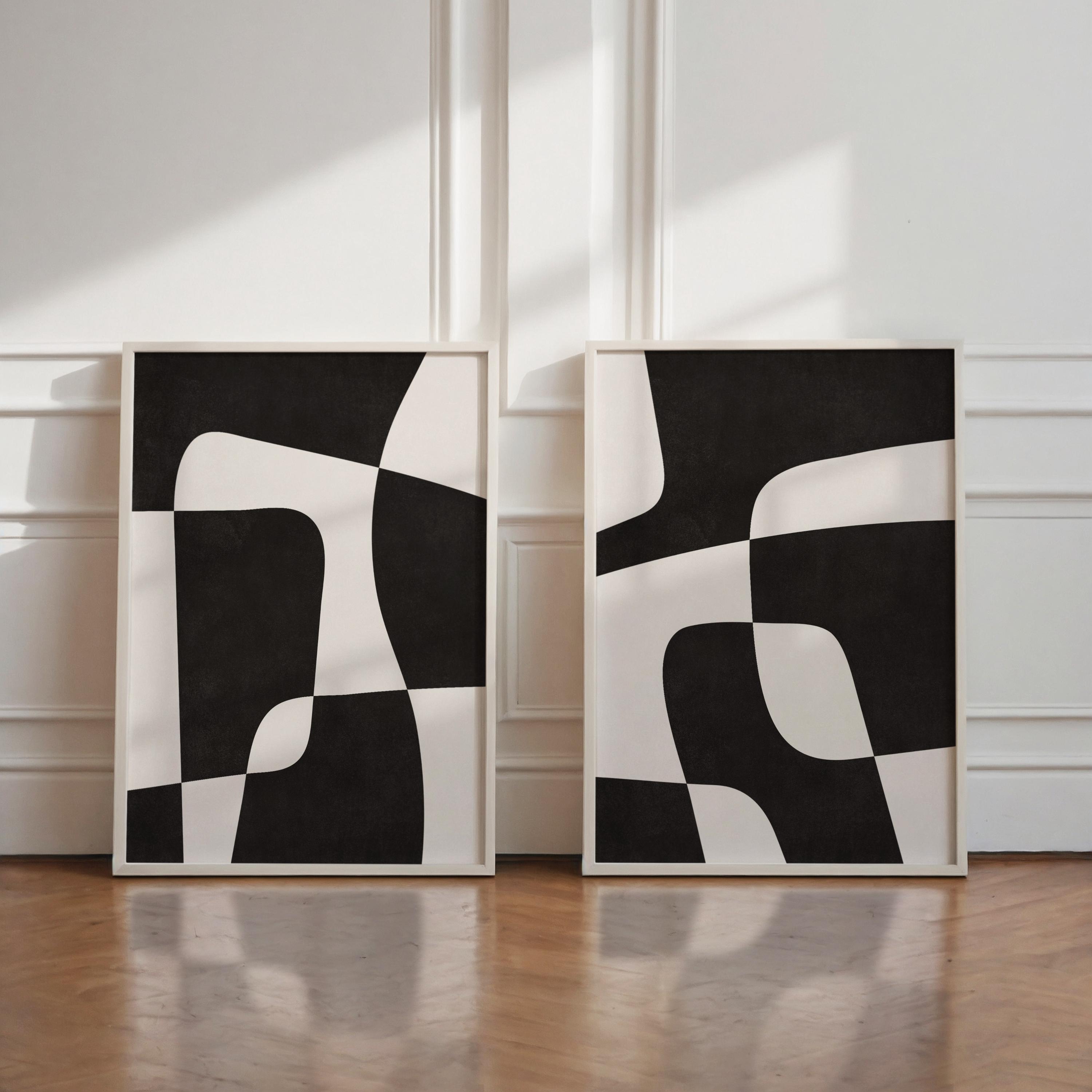 Printable Wall Art Abstract Black and White Art Prints, Abstract ...