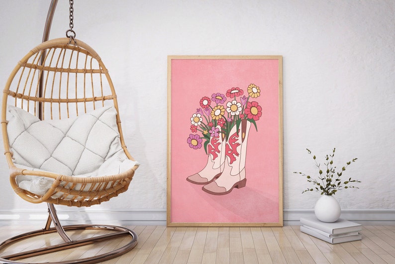 Digital art prints are a quick and easy way to decorate your interior and re-use your frames. Just download and print at any print shop or online print service.
