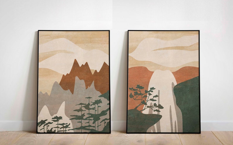 Digital art prints are a quick and easy way to decorate your interior and re-use your frames. Just download and print at any print shop or online print service.