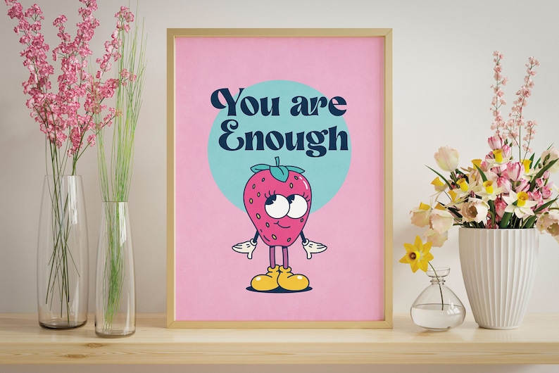 Digital retro art print for canvas printing, perfect modern room decor for teen room, bedroom, dorm room, as well as work space.