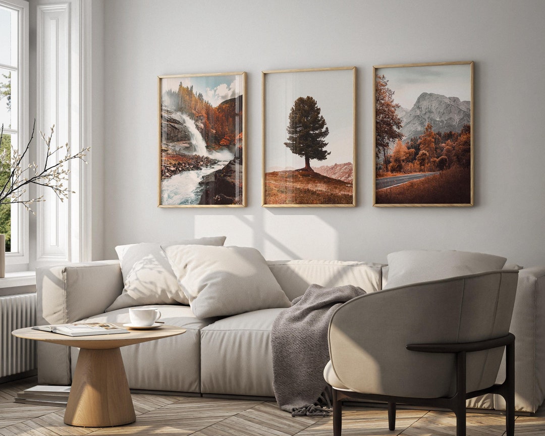 Nature Wall Decor Print Set of 3, Fall Decor Printable Wall Art Nature ...