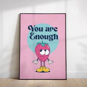 Aesthetic retro quote print is modern printable wall decor for the bedroom, teen room, dorm room, bathroom etc.