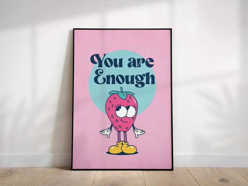 Aesthetic retro quote print is modern printable wall decor for the bedroom, teen room, dorm room, bathroom etc.