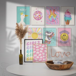 Funky art  is printable wall decor for the dorm room, teen room, bedroom etc.